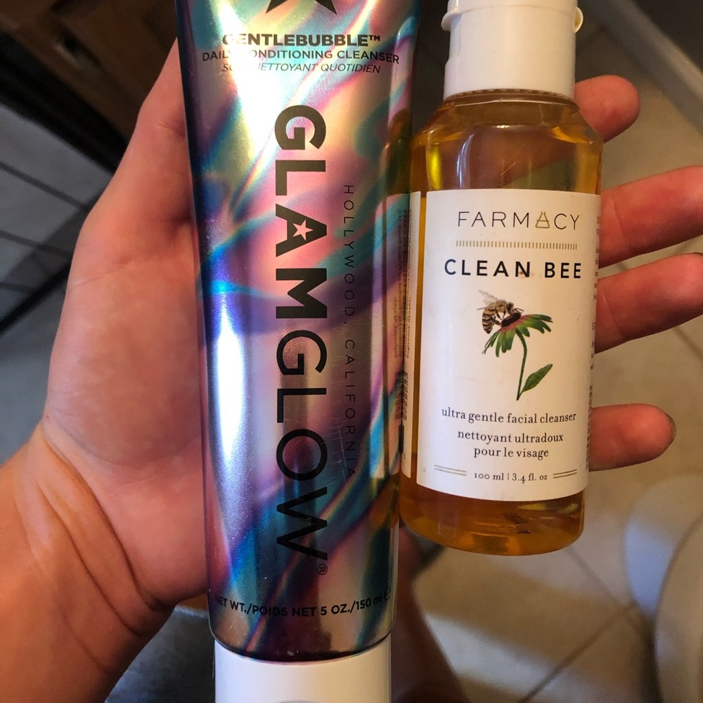 Glam glow and clean bee facial cleansers